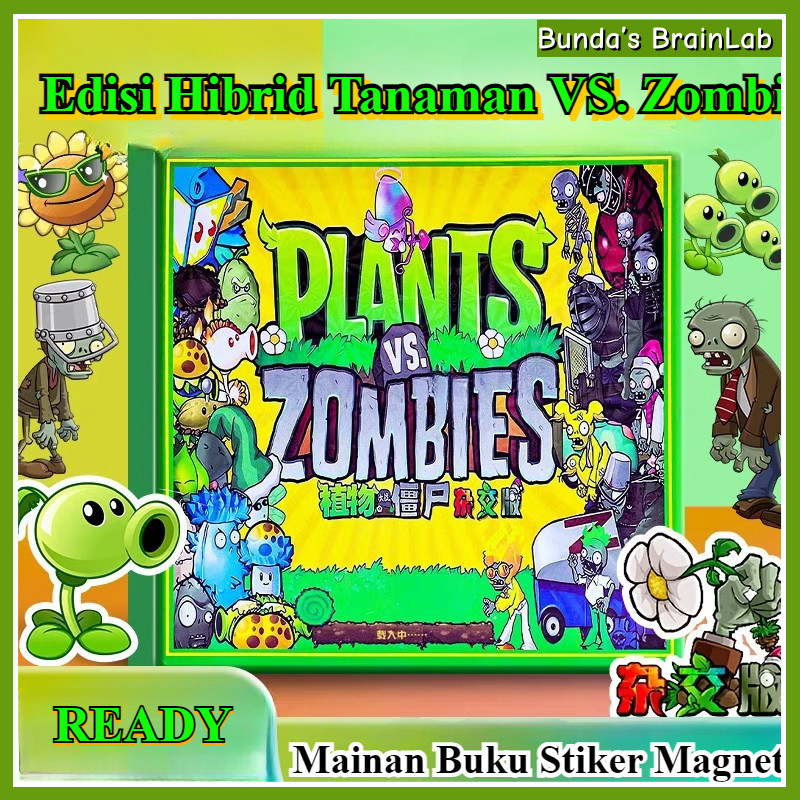 

Plants Vs. Zombies / Buku Tenang Magnetik / Mainan Anak Besar DIY / Buku Stiker Magnetik, Stiker Zombie Lucu / Pola Tanpa Pemotongan