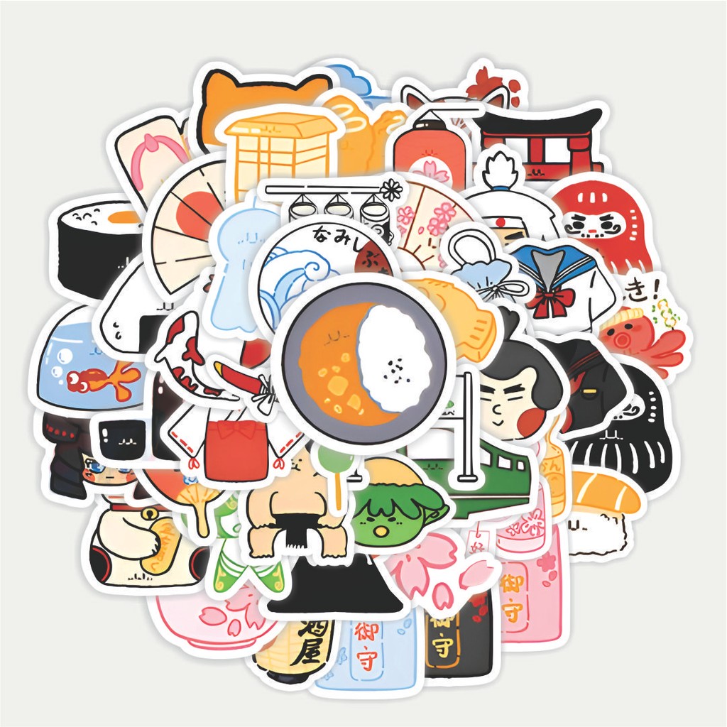 

Sticker Pack Stiker Japanese Customs and Culture Art | Sticker TUMBLR | Stiker LAPTOP KOPER HELM