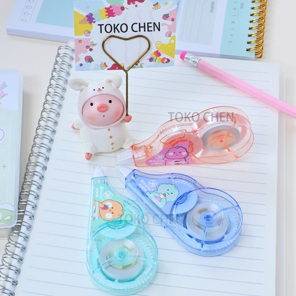 

Bibaile 1 Pcs - Correction Tape 6 meter Tipex Kertas/Tipex Roll