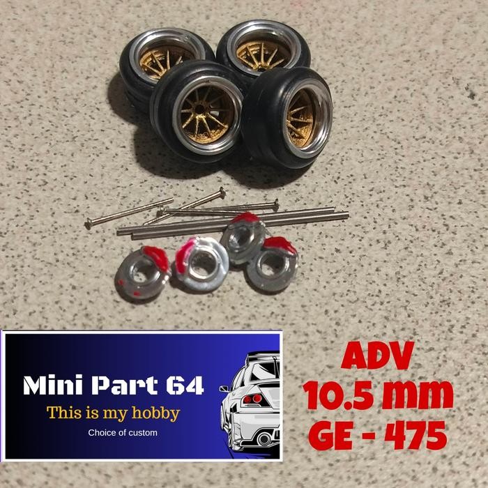 Diorama Diecast Ban karet GE475 Miniatur Skala 64