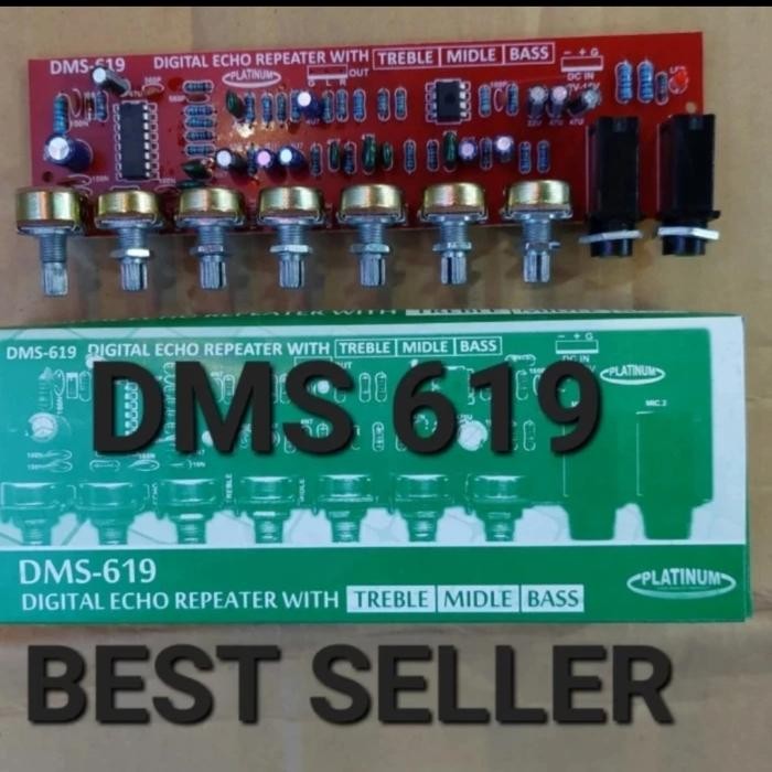 RM74... ( dms 619 )  kit pcb modul efek effect vokal vocal suara mic echo karaoke digital repeater p