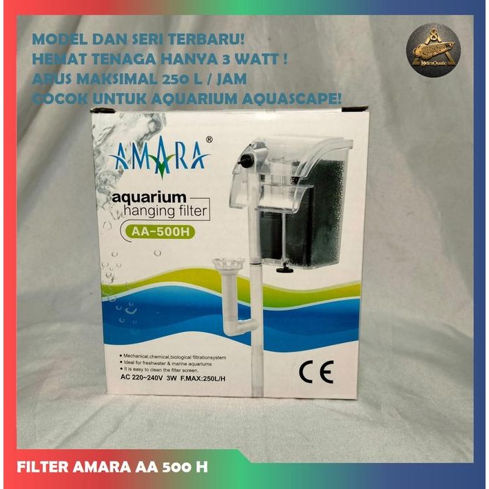 FILTER GANTUNG AQUASCAPE AMARA AA 500 H FILTER GANTUNG AQUARIUM HANG ON FILTER AQUASCAPE FILTER GANT