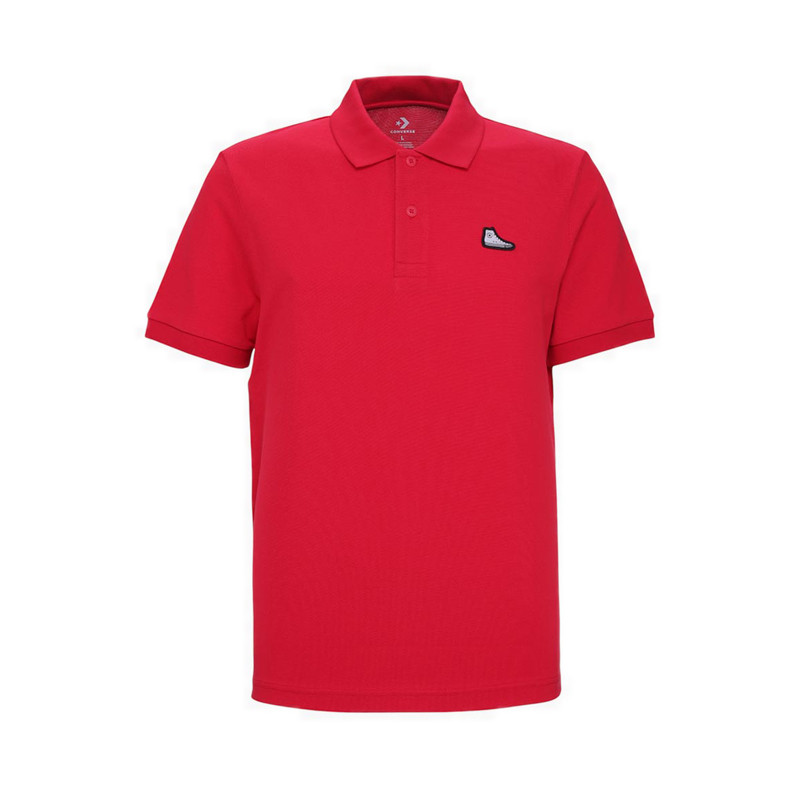 Converse Sneaker Patch Men's Polo - Converse Red