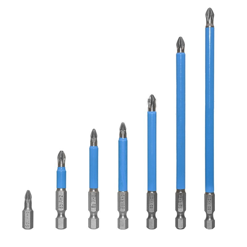Isi 7 Obeng Mata Bor Magnet Mata Obeng Impact Set Mata Obeng Ph2 Magnet Mata Obeng Impact Magnet