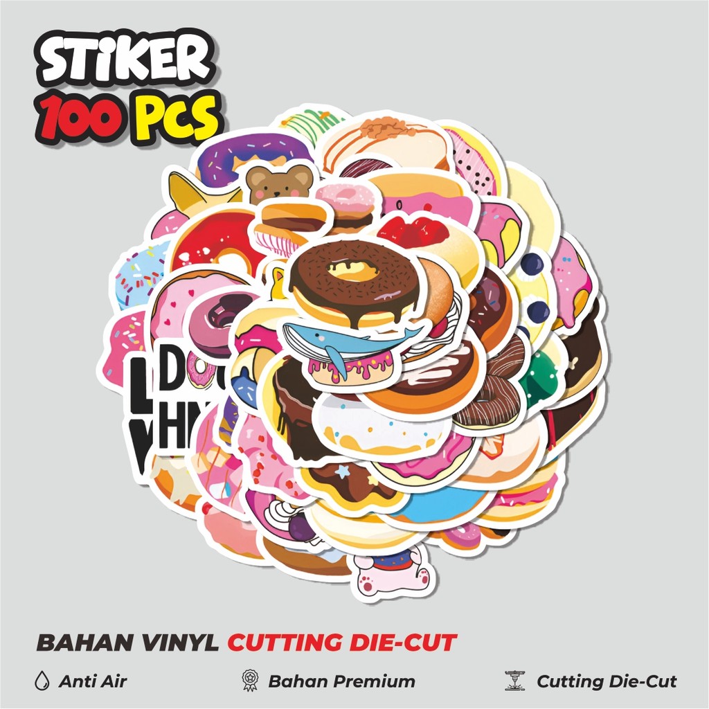 

Terbaru! 50 pcs Stiker Creative Funny Doughnut [Donat Lucu Kreatif] Dekorasi Lucu Kreatif untuk Notebook, Skateboard, HP
