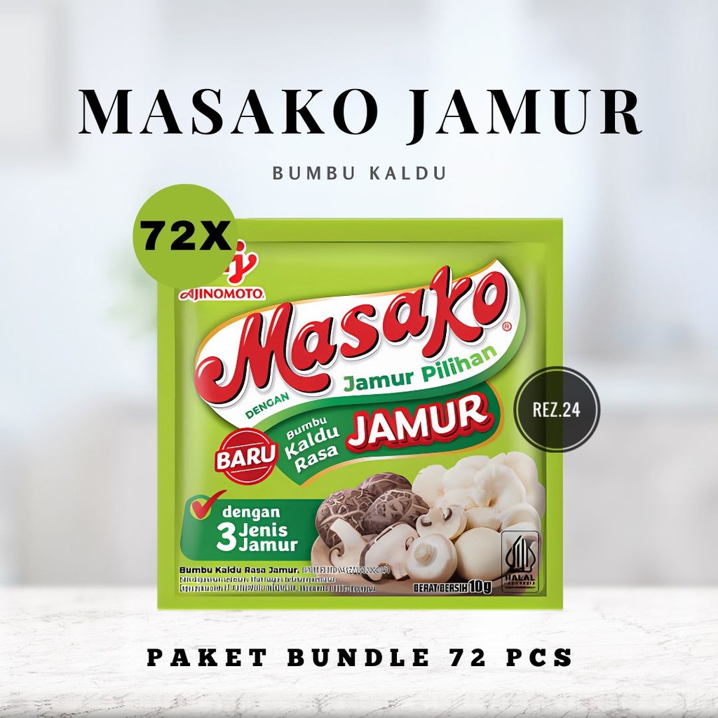 

Masako Kaldu Rasa Jamur 10gr isi 72 PCS/Peyedap Rasa