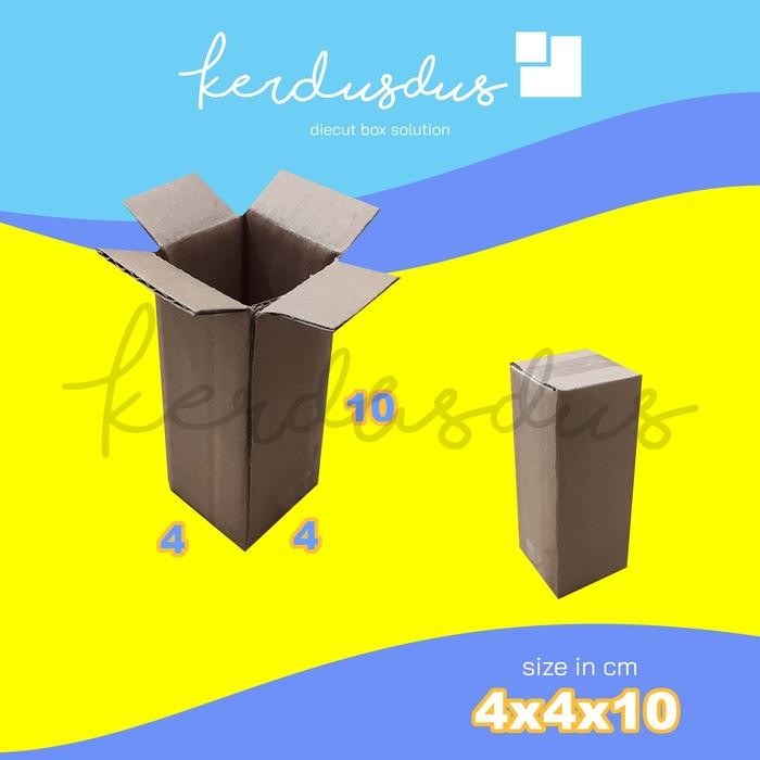 

4X4X10 cm kardus box karton kotak packing packaging POLOS SHEET