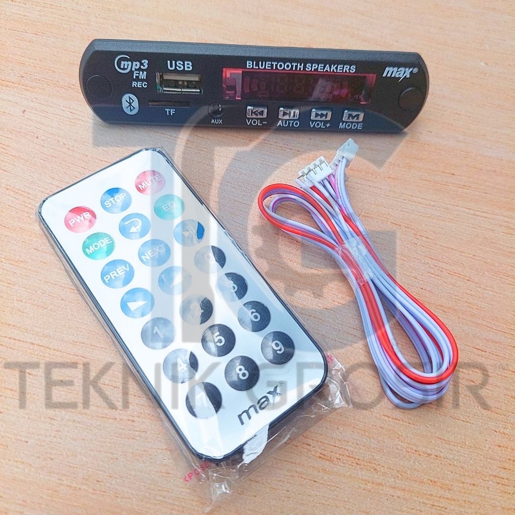Modul MP3 Bluetooth MAX + REC – Bluetooth Player Plus Perekam Audio DC 9-12 Volt