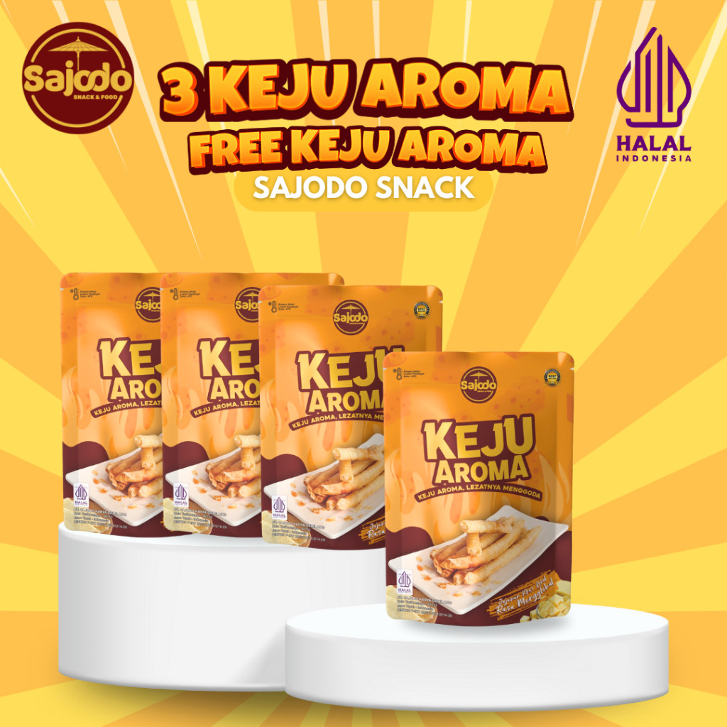 

BUY 3 GET 1 - 4 BUNGKUS KEJU AROMA FULL KEJU MANIS GURIH - Sajodo Snack & Food