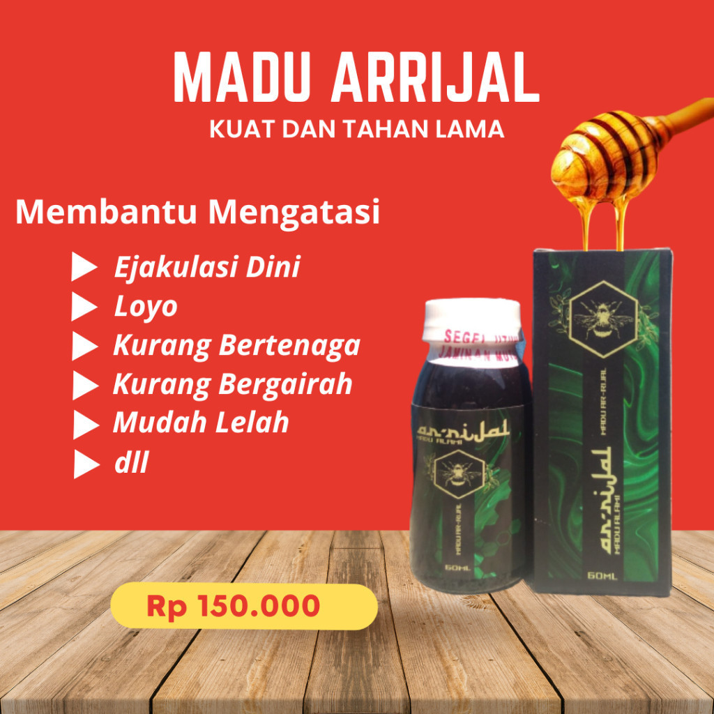 Madu Arrijal - Herbal untuk Stamina Pria Kuat Tahan Lama Anti Ejakulasi Dini