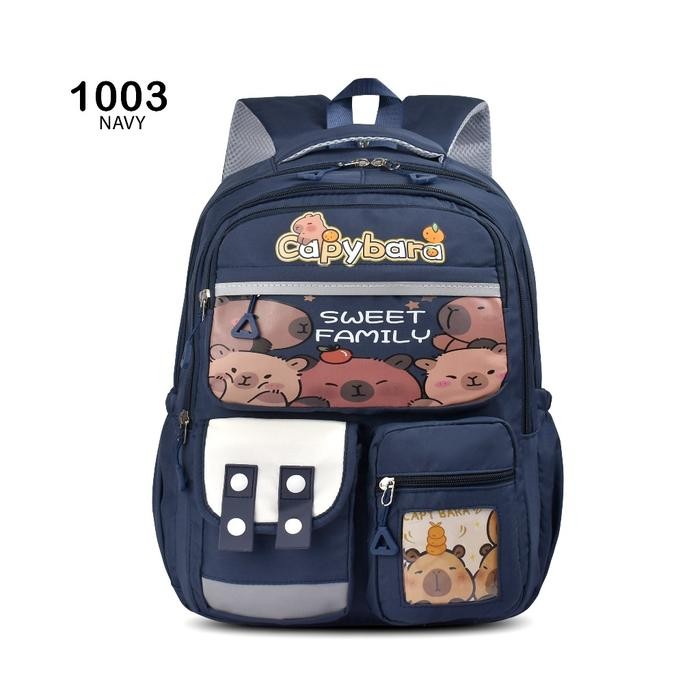 "S.LN.S" -  DISKON Polo Villa Official-Tas Ransel Capybara 1003 Tas Backpack Sekolah Tas Laptop Tas 