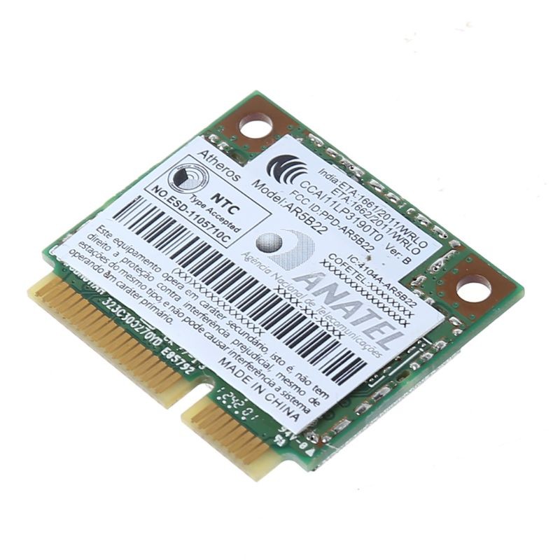 AR9462 AR5B22 WB222 Half Mini PCIe 300Mbps Bluetooth4.0 WLAN Wifi Wireless Card Adapter for PC Compu