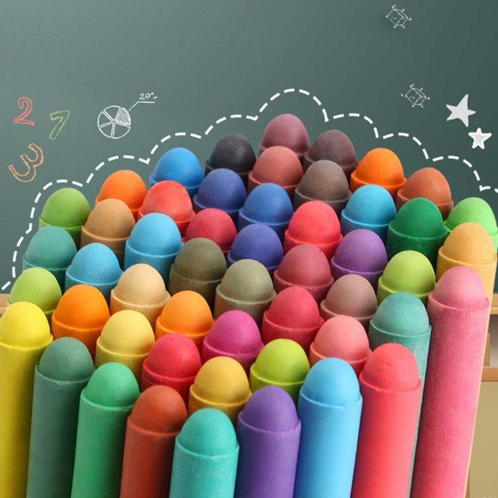 

Colored Water-soluble Chalk Non Dirty Hands Erasable Solid Water Chalk Blackboard Graffiti Painting Blackboard Writing Tool