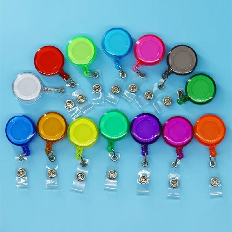 

1pc Retractable Pull Badge Reel for Name Badge ID Card Badge Holder Nurse Card Holder School Supplies Office Accessories