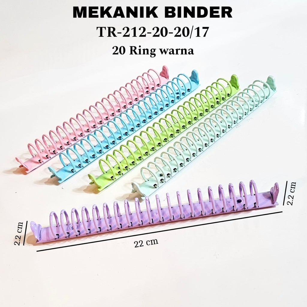

MJ Mekanik Binder TR-212-20-20/17/A5/20 Ring/Warna (minimal 10pc)