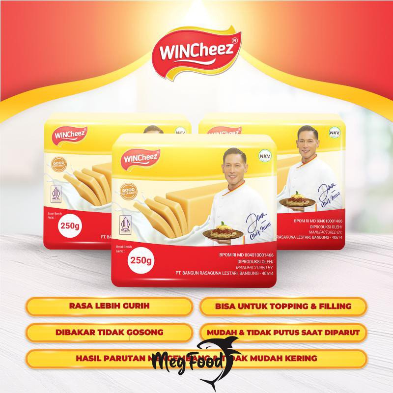 

WINCheez Keju Regular 250 Gram - Keju Block