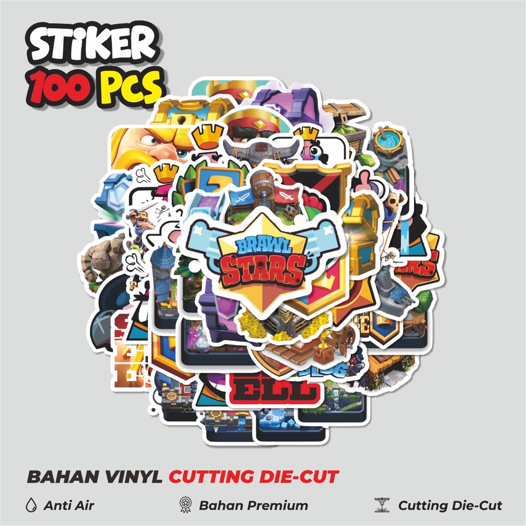 

Terbaru! 50 pcs Stiker Clash Of Clans Game Video Series 1 Dekorasi Lucu Kreatif untuk Notebook, Skateboard, HP