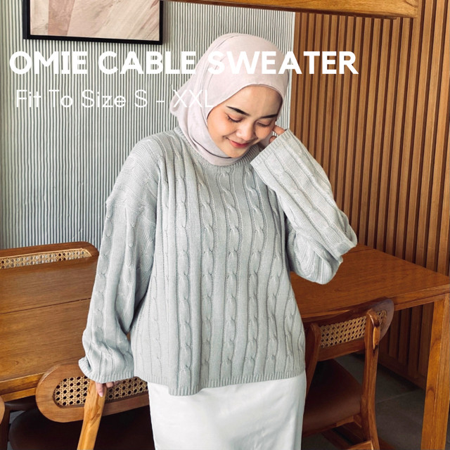 KAYDEN STORE Cable Sweater Knit Oversize Fit to BB 100 Kg