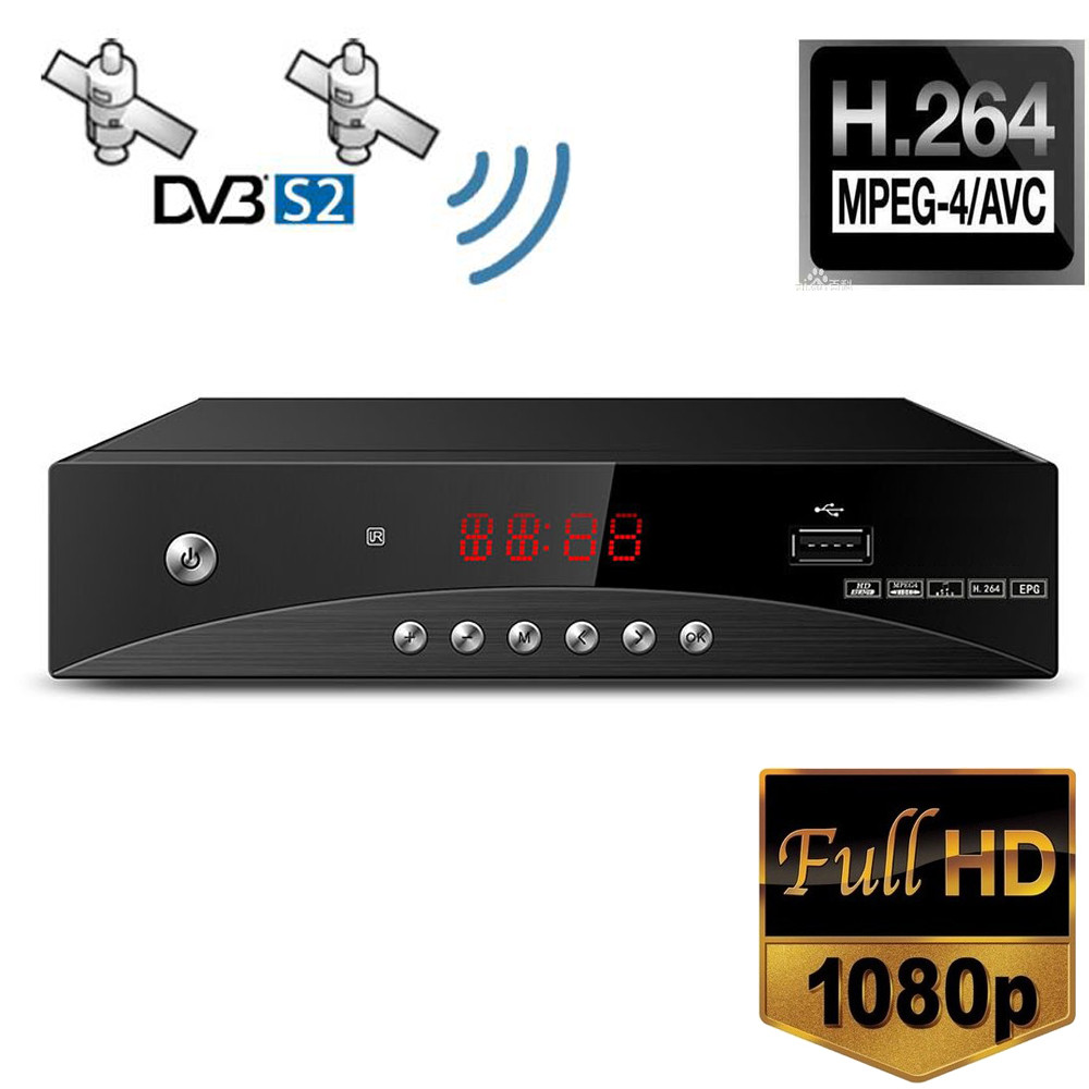 FTA DVB-S2 Receiver Set Top Box HD Digital Satellite TV Receiver Receptor H.264 Support WIFI DVB S2 