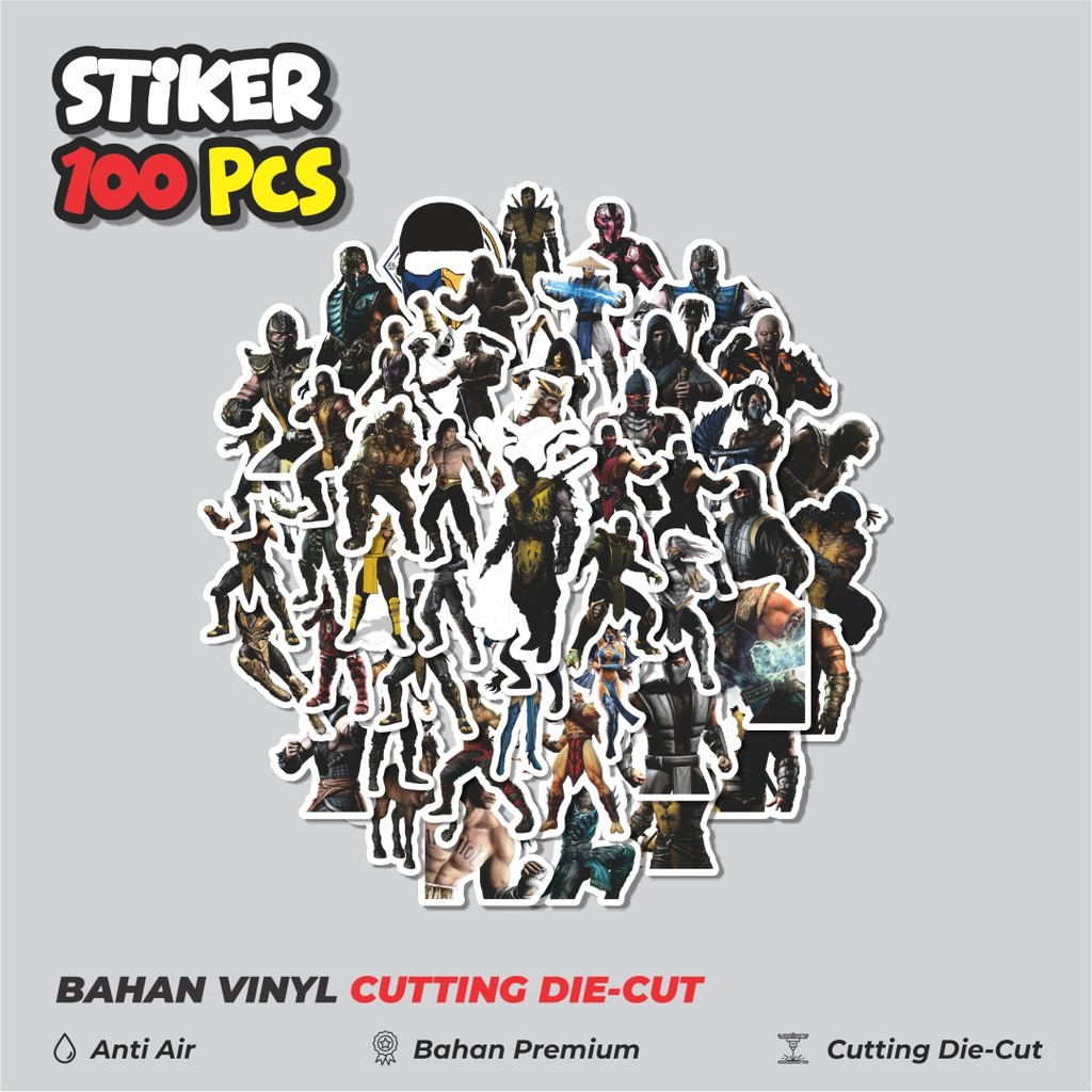 

Terbaru! 50 pcs Stiker Video Game Series Mortal Kombat Character Mix 1 Dekorasi Lucu Kreatif untuk Notebook, Skateboard, HP