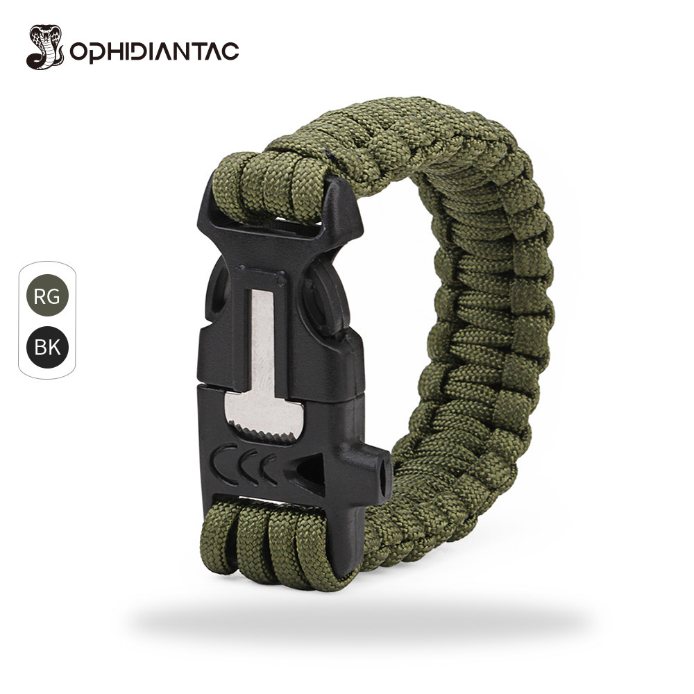 

OPHIDIANTAC Outdoor Adventure Multi-function Paracord Survival Bracelet Men Women Camping Emergency Rescue Survival Rope Bracel