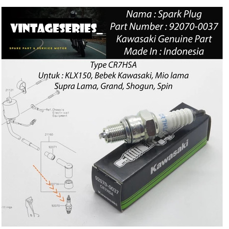 BUSI KLX  CR7HSA Kawasaki KLX150 Dtracker150 ORIGINAL 92070-0037 ORIGINAL KAWASAKI