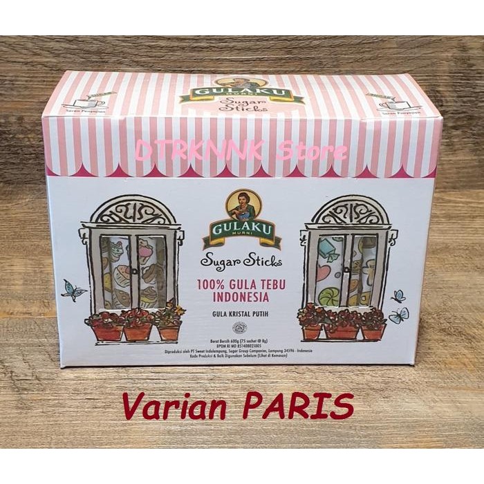 

GULAKU Sugar Sticks Gula Stik 75 Sachet @ 8gr ( PARIS / BALI ) - PARIS