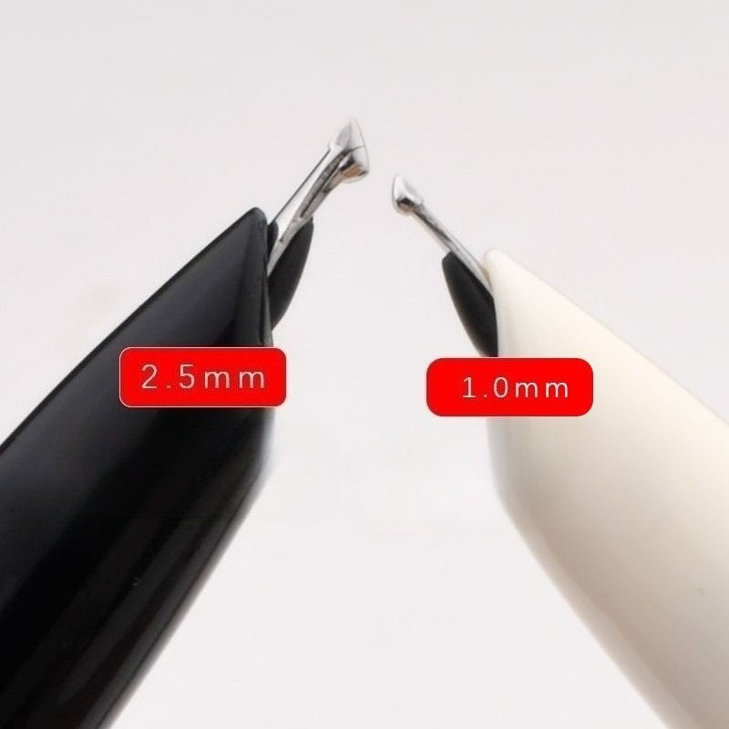 

Double Layer Long Knife Nib 1.0mm Pocket Fountain Pens Hooded Nib 2.5mm Hand Polish Nib Pens for Writing Smooth Stationery Pens