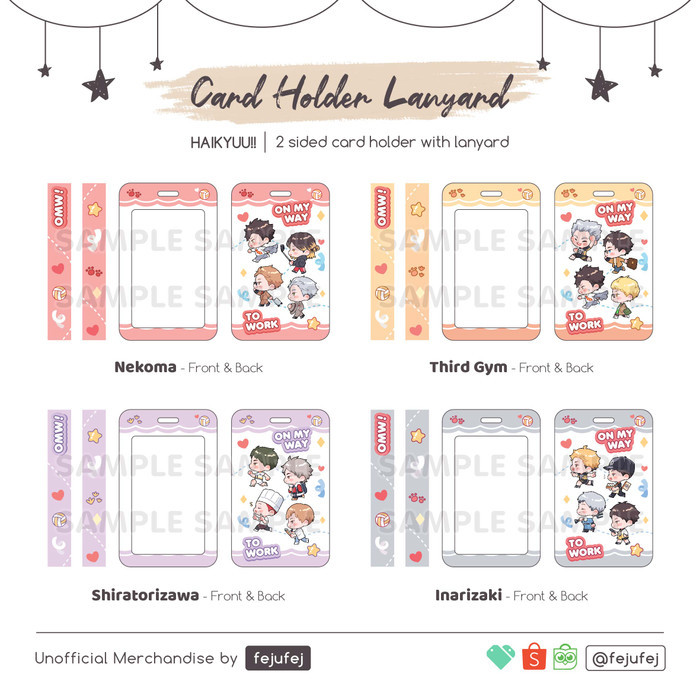 

Promo [fejufej] Haikyuu ID Card Holder Lanyard Tempat Kartu Photocard - Karasuno