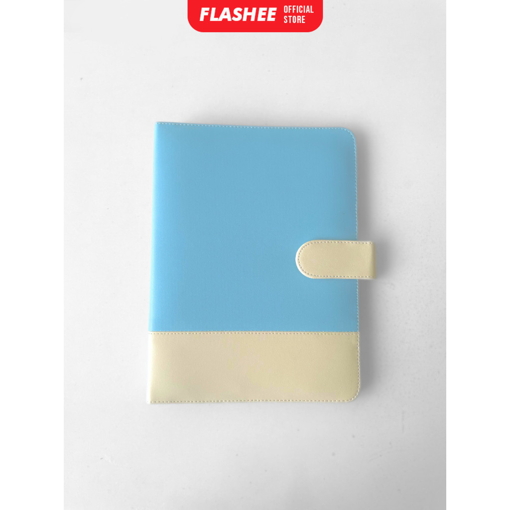

Flashee Binder Polos A5 20 Ring Agenda Kulit Sintetis Warna Krem Biru Notebook Kuliah