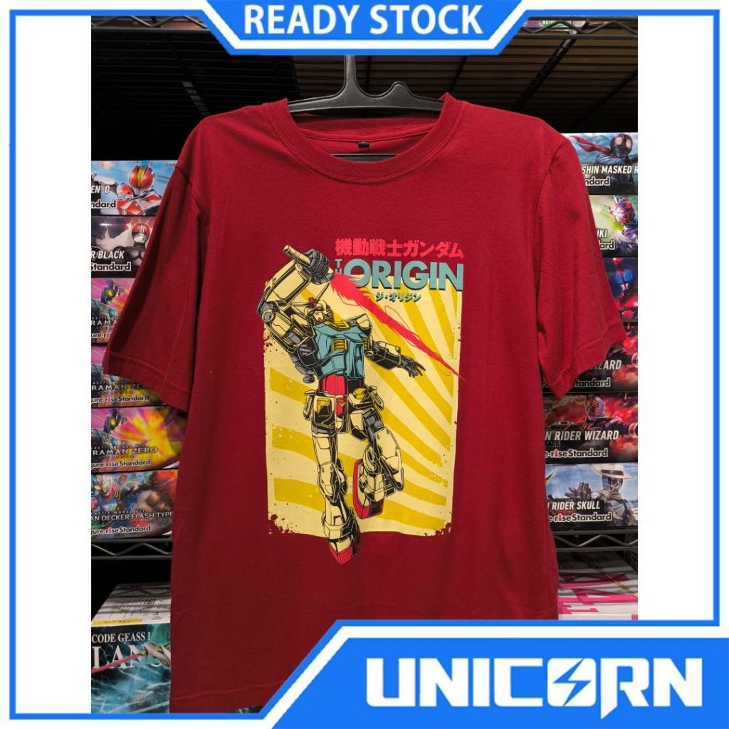 T-Shirt RX-78-2 Gundam Origin Red / Kaos RX 78 2 Gundam Merah