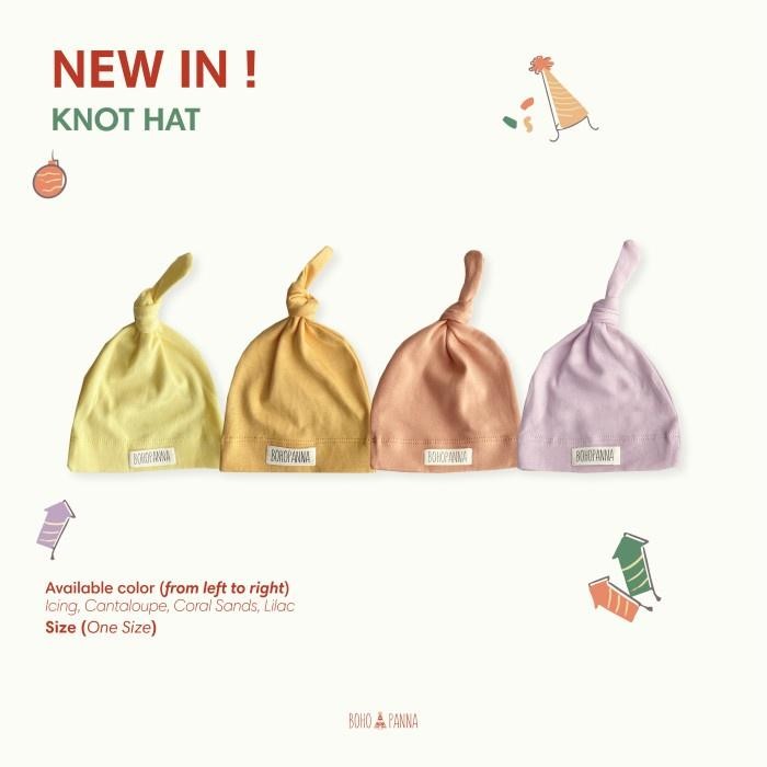 TERBARU BOHOPANNA Knot Hat - Topi Bayi - Topi Tali - LILAC
