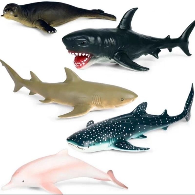 MAINAN ANAK MINIATUR HIU PAUS KOLEKSI FIGURE IKAN