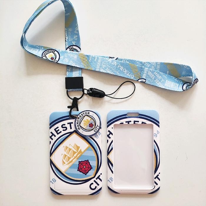 

AKKY02 ID Card Holder Name Tag Lanyard / Kalung Wadah Kartu Identitas Liga Klub Sepak Bola Football Club Manchester United Real Madrid Chelsea Juventus Mancity Barcelona AC Milan Paris Saint German PSG BVB Borussia Dortmund dkk - Manchester City