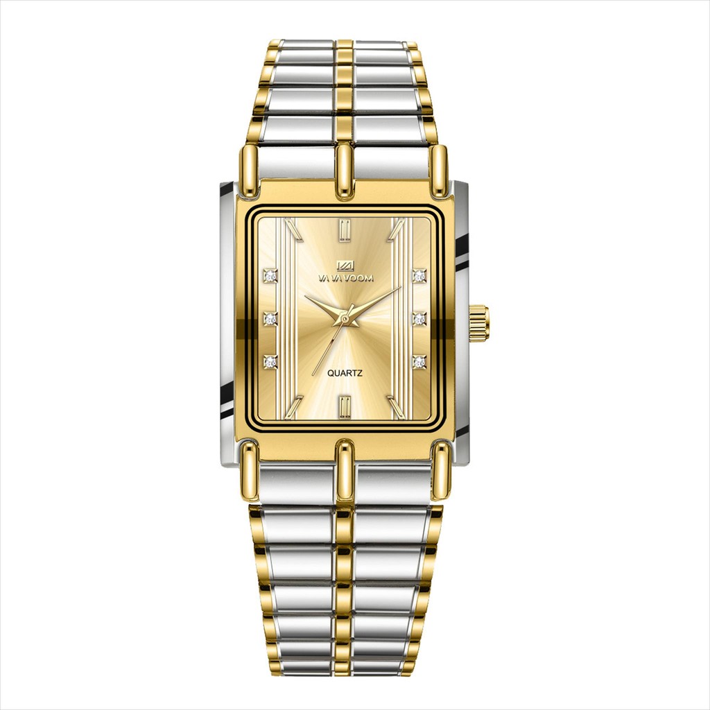 Jam Tangan Pria Analog Date Ori VAVAVOOM 2521 Stainless Steel Water Resist Original