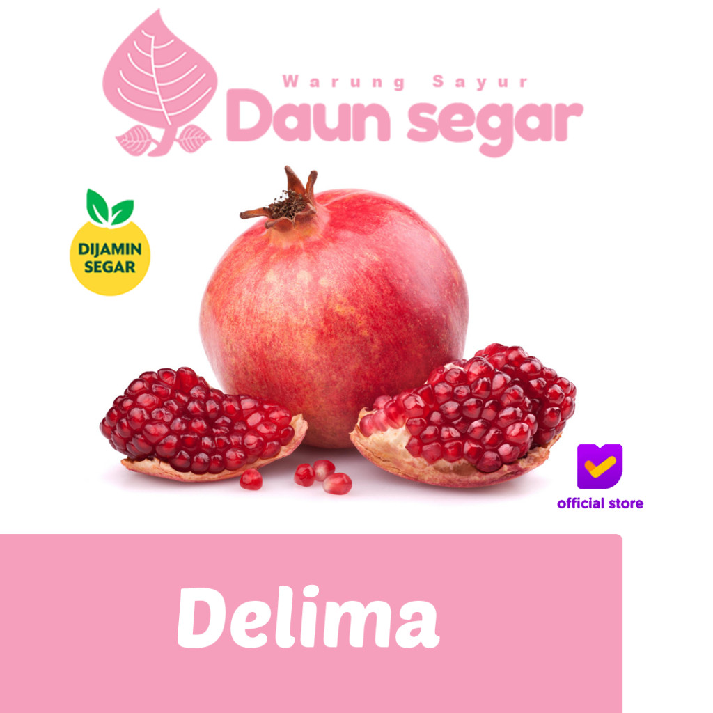 

Delima Merah Super Per-Buah Manis, Segar, Kaya Antioksidan - Daun segar
