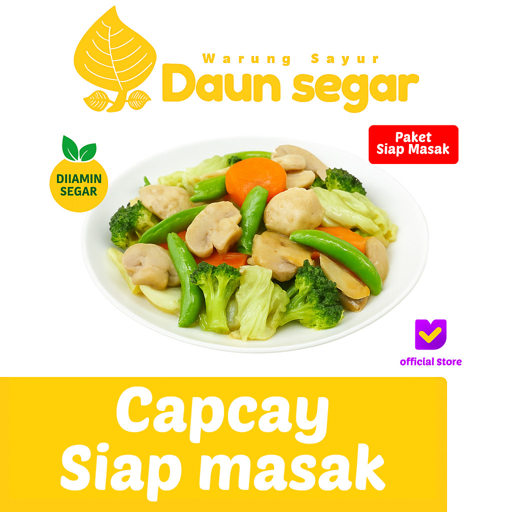 

Daun Segar - Paket Capcay Jamur + Bumbum Sayur Segar Komplit, Siap Dimasak Tanpa Repot