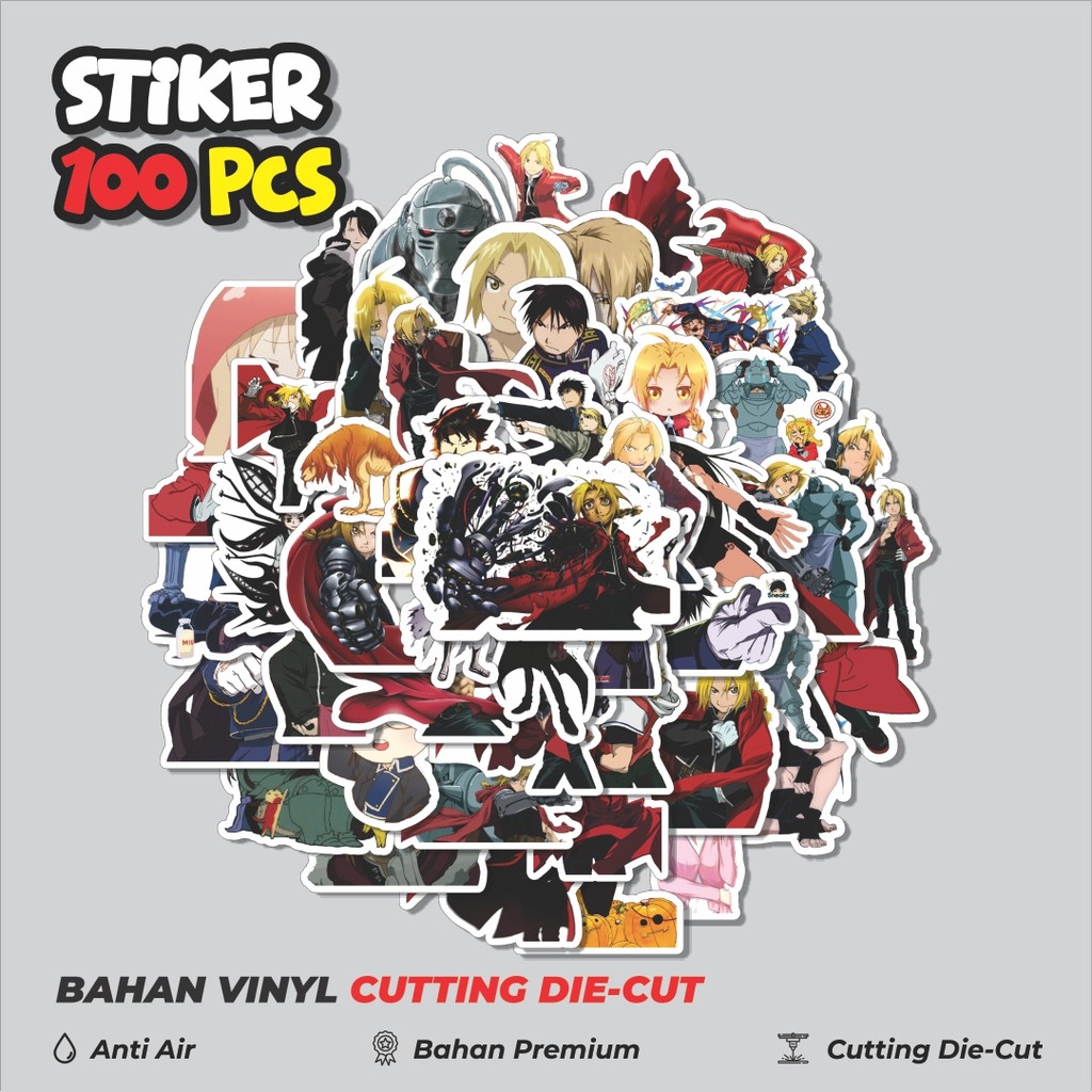 

Terbaru! 50 pcs Stiker Anime Series Full Metal Alchemist Character Mix 2 Dekorasi Lucu Kreatif untuk Notebook, Skateboard, HP