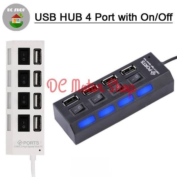 USB Hub Saklar 4 Port On/Off High speed/Sambungan USB Extension 4 Port USB3.1 - USB Hub Saklar 4 Por