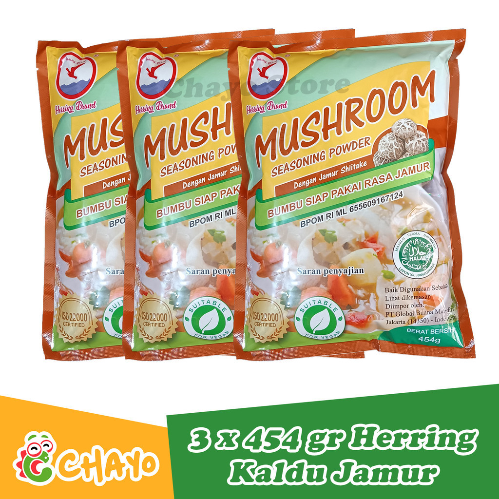 

HERRING BRAND Kaldu Jamur Bumbu Masak 454 gr Shitake Mushroom Seasoning Bumbu Masak