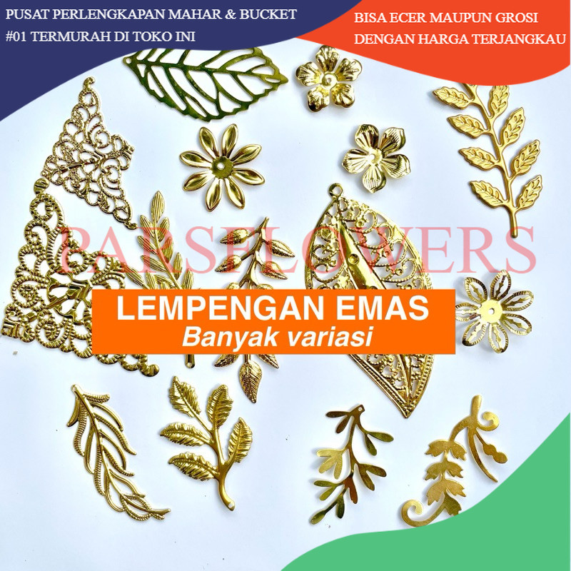 PARSFLOWERSS LEMPENGAN EMAS BAHAN MAHAR LEMPENG GOLD PLAT EMAS
