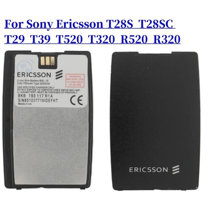 Original Battery BSL-10 for Sony Ericsson T28S T28SC T29 T39 T520 T320 R520 R320 BUS-11