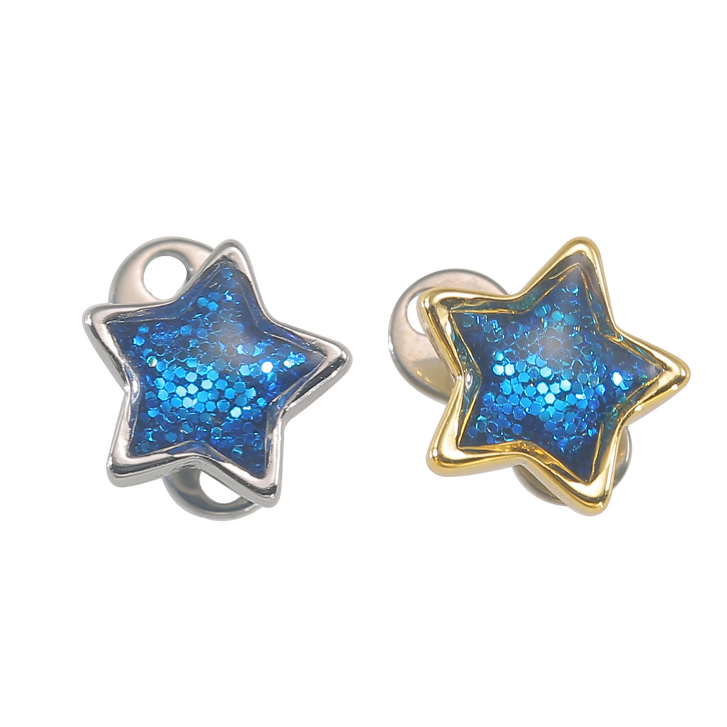 JHJT 14G Stars Head Micro Dermal Anchor Piercing Top Titanium Base Skin Drivers Surface Implant Derm