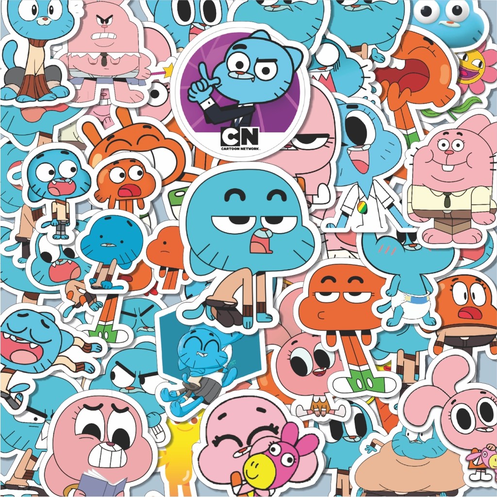 

100PCS Lucu Stiker Kartun Series The Amazing World Of Gumbal Stiker Aesthetic Stiker Anti Air Stikers Berperekat Waterproof sticker decal buat Motor Helm Buku Journal Koper Casing HP Laptop Botol Minum Hadiah anak