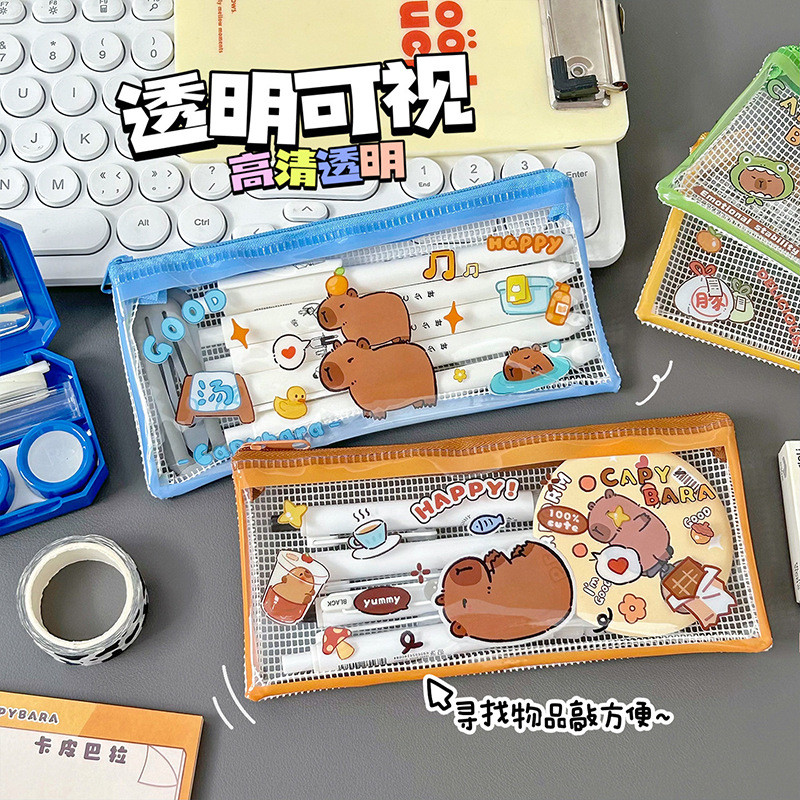 

Tempat Pensil Capybara Kapibara Kotak Pensil Transparan Plastik Alat Sekolah Kantor S-PC013