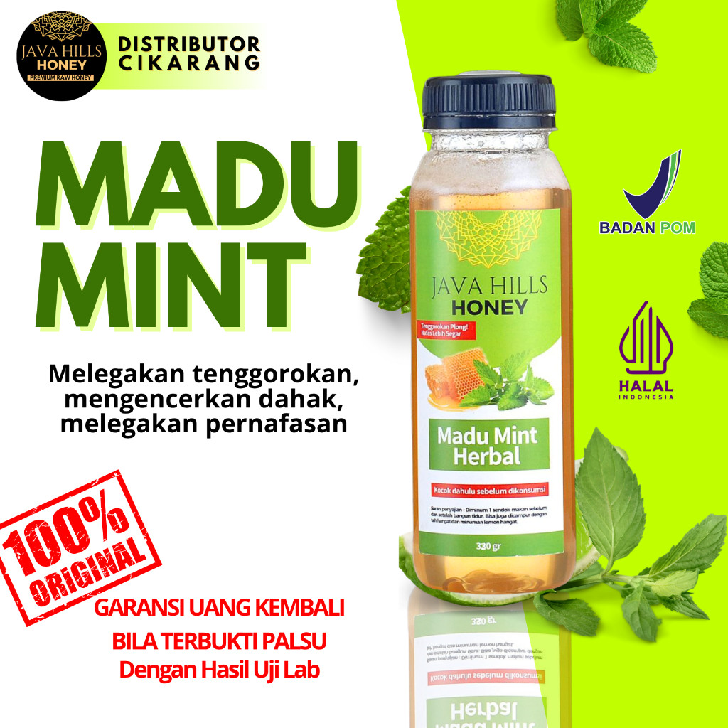 

COD MADU MINT HERBAL BATUK ASMA JAVA HILLS HONEY 320gr 650gr