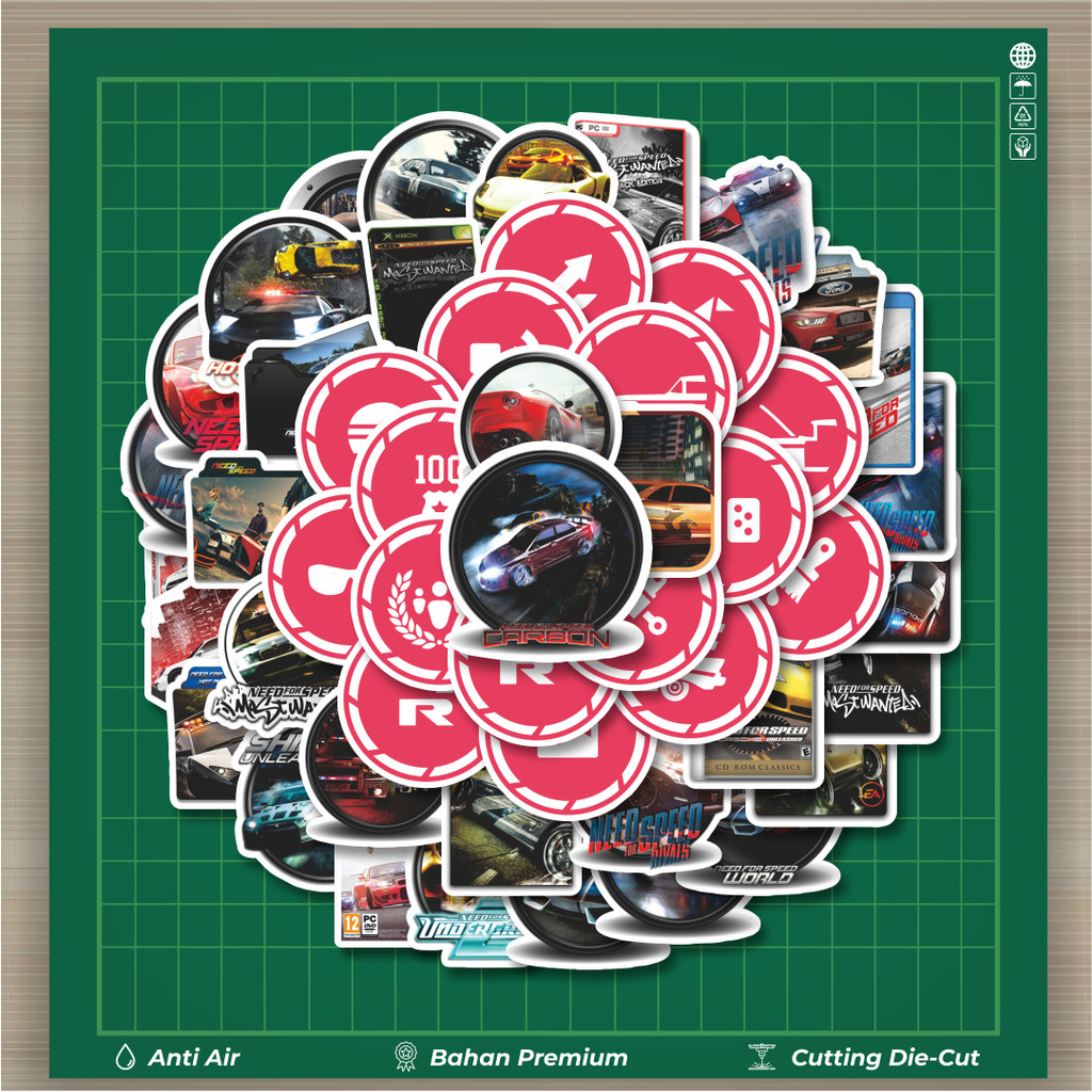 

HOT 50 PCS STIKER Game Series Need For Speed Universe Character Mix 1 Fashion Cars Decal Dingin Kartu Album Custom Vinyl Anti Air- Sticker Aesthetic Buku Journal Koper Casing HP Tablet Laptop Helm Motor Botol Minum