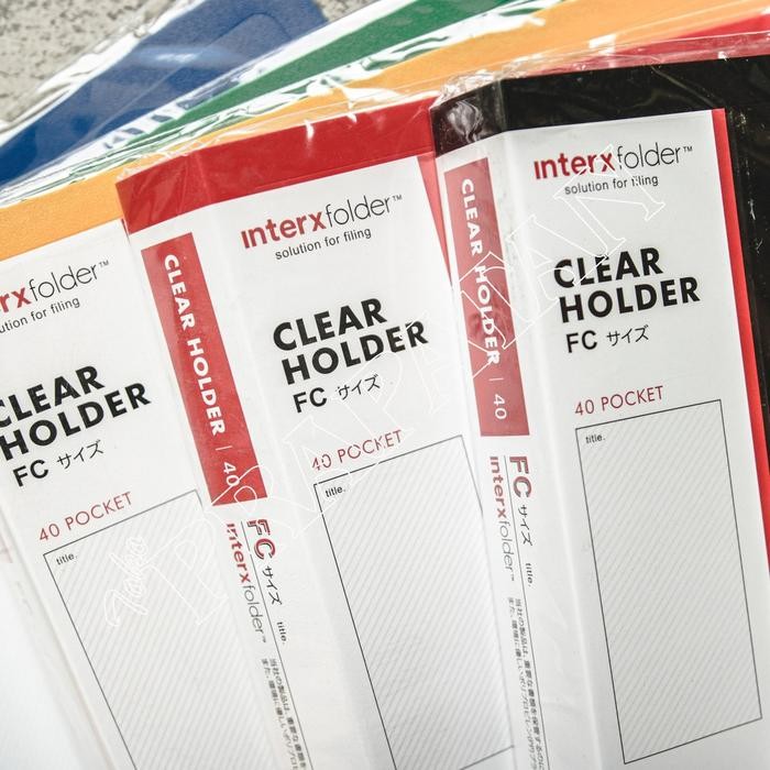 

Clear Holder / Display Book / Inter X Folder Folio - 40 pockets - Biru