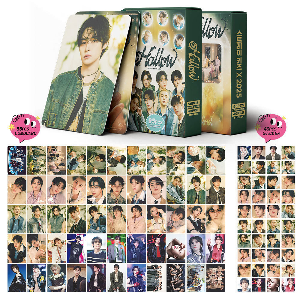 

95Pcs/Set Kpop New Ablum HOLLOW Card Stickers Felix HyunJin BangChan Photo Print Pictures Photocard Fans Collection Gifts