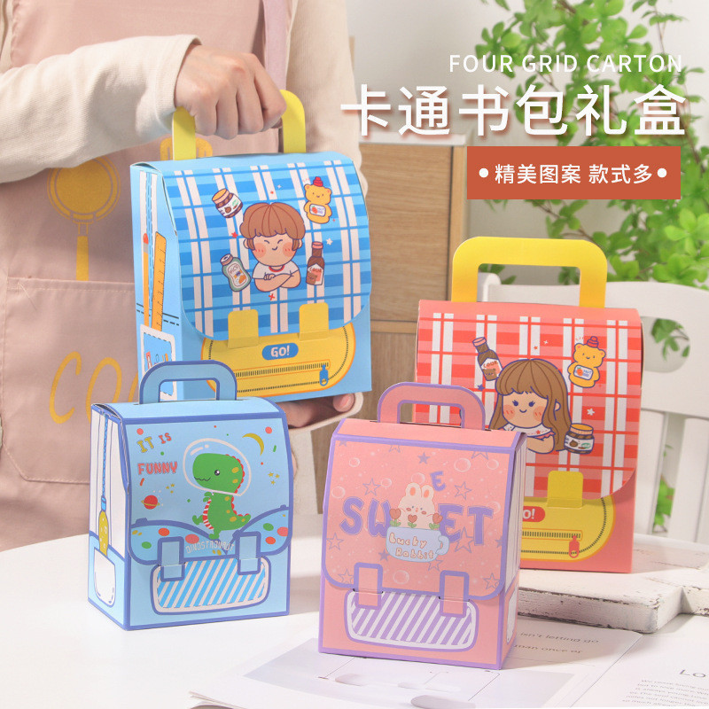 

(Delin) Goodiebag model Tas Sekolah Anak Box Ulangtahun Box hampers Model Tas Ransel Motif Dino Rabbit Boy Girl